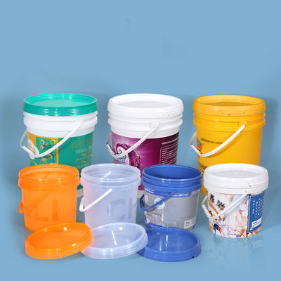 購入 1L-50L 丸い方形水桶 空きプラスチック塗料バケツ コンテナ ハンドル蓋付き オンライン製造