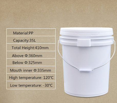 購入 透明な丸いバケツ 子供用 玩具 梱包 35L 7 ガロン リサイクルプラスチックバケツ オンライン製造