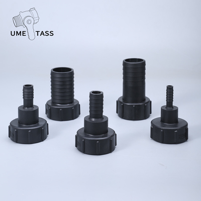 購入 ODM ラウンドヘッド プラスチックのバルブアクセサリー IBC フィッティング 粗いスレッドアダプターコネクタ オンライン製造