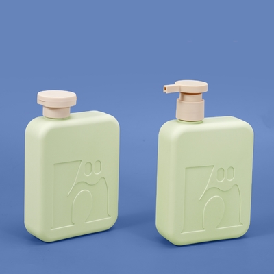 購入 300ml グリーン プラスチックの四角シャンプーとコンディショナー ボトル カスタム化粧品 プラスチックのボトル フリップトップキャップ オンライン製造