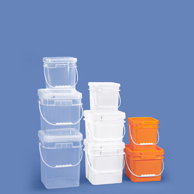購入 16L White Transparent Orange PP Square Bucket Plastic Container 16 Litre ODM OEM オンライン製造