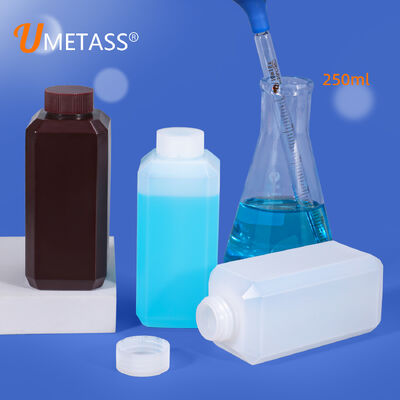 購入 250ml Wide Neck Square Bottle for industrial laboratories Reagent Containor オンライン製造