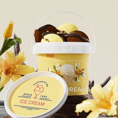 丸い 300ml-5L IML コンテナ ピーナッツバター シアバター 食品ソース 梱包