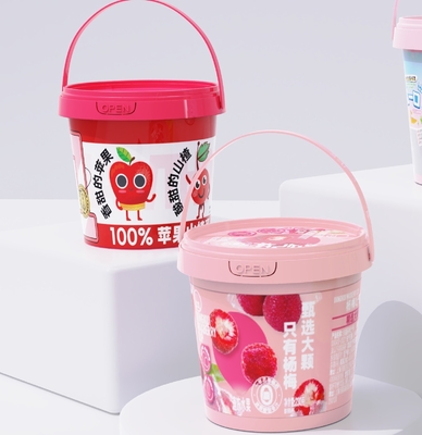 カスタマイズされた容量 透明な白いIMLLOGO 1L PP 食品と飲料のためのプラスチック容器
