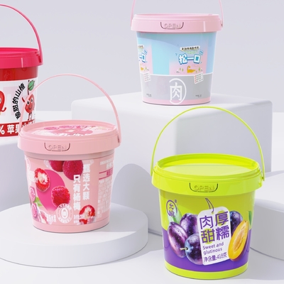容量 カスタマイズされた 500ml 透明 白色 PP プラスチック容器 チョコレート 散布