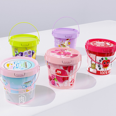 300ml PP プラスチック 飲料 チョコレート スプレッド 食品 ソース パック バケツ パーソナライズされた IML コンテナ