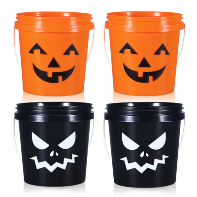 ハロウィーンのキャンディのための蓋とハンドルと食品グレードのプラスチック容器