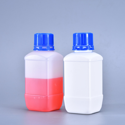 250ml ホワイトスクエア リサイクル化学反応剤ボトル HDPE プラスチック 実験用ボトル