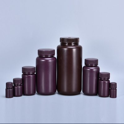 化学工業用 プラスチックスクリューキャップ 100ml PP ブラウン アンバー反応剤ボトル