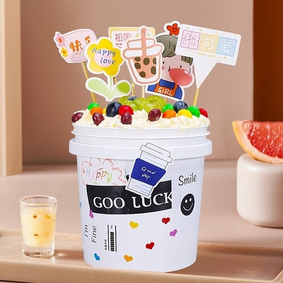 プラスチックバケツ 1L 2L クリームティーシール用の丸い透明容器 提供されたサンプル