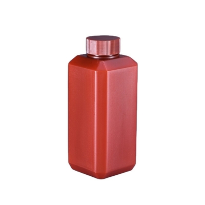 250ml 小型HDPE四角茶色の反応剤ボトル 産業用化学液体