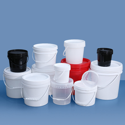 1L-50L 食品グレード 厚い丸い方形水桶 ハンドルと蓋付きのプラスチックバケツ