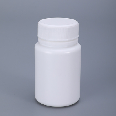 70ml 容量 方形/丸い瓶 カスタム 防水 PE ホワイト プラスチック 錠剤 容器