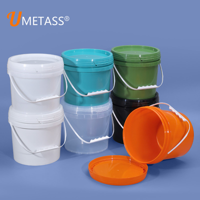 食品グレードとISO9001認証された冷たい飲み物貯蔵のためのUMETASS 5L丸型プラスチックバケツ