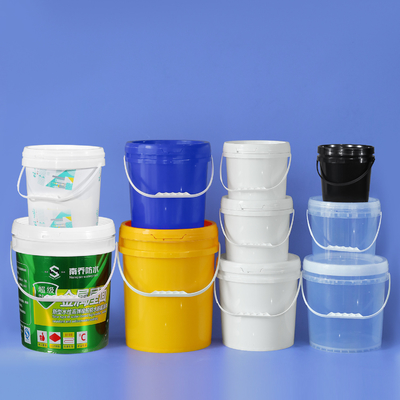1L-50L 厚いPP丸いバケツ プラスチック塗料 ピンゲルバケツ 蓋付き