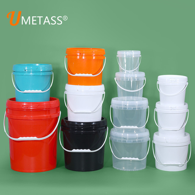 UMETASS 食品グレード PP 5L 冷たい飲み物貯蔵のための丸いプラスチックバケツ バケツとペイント