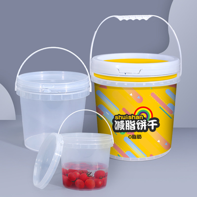 ISO9001SGS 認定 ヨーグルトの包装用 1L 透明プラスチックバケツ