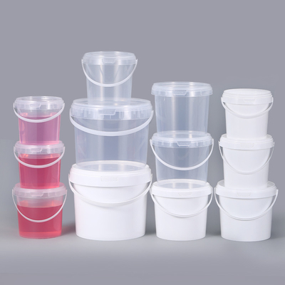 水 900ml 1L 2L ISO9001SGS クリアなプラスチックバケツ ナッツ用の蓋付き ヨガ キャンディー・ジャム