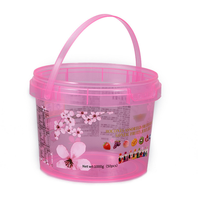 IML パーソナライズされた容量とカスタムロゴのプラスチックポップコーンビスケットチップズバケツ