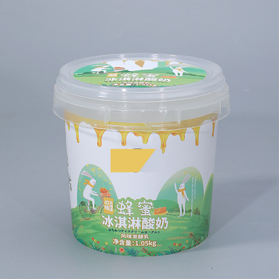 500ml PP防空ビスケットクッキーボトル プラスチックバケツ 蓋が丸い食品収納容器