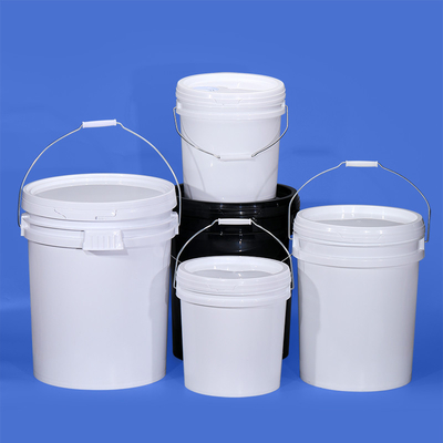 シルクスクリーン印刷 1L-50L プラスチックバケツパック 蓋と鉄金属ハンドル付きPPバケツ
