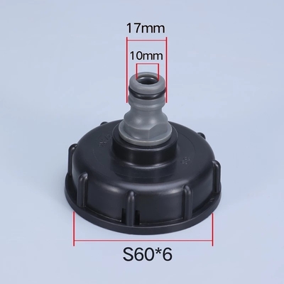 UMETASS S60x6 粗糸 1/2 インチタップキャップタンクアダプタ IBCタンクに対応