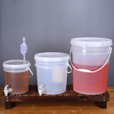 環境に優しい5L容量 醸造設備 ワイン樽 プラスチック酵素バケツ ビール樽 蛇口付き