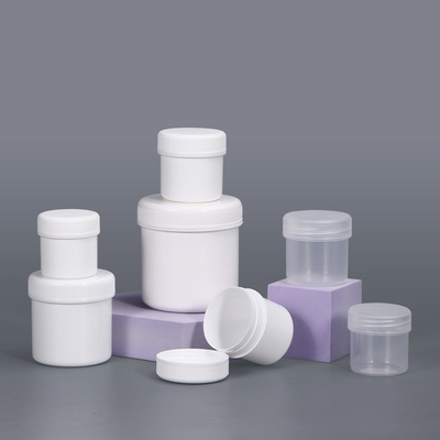 空っぽの化粧品 4オンス プラスチック容器 クリーム保管用 ホワイト クリア