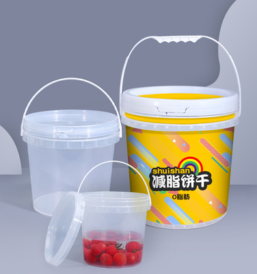 1L-5L -10L 丸いミルク容器 蓋付き ソース 蜂蜜などを包装するのに適しています