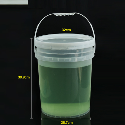 20L クリアなプラスチックバケツとスクリュー蓋塗料オイルと水の貯蔵ソリューション