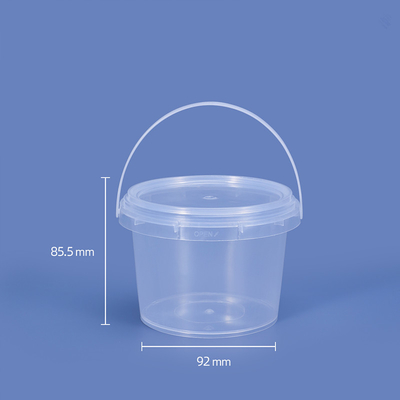 1000ml 丸いプラスチックバケツと蓋セットでスタイリッシュに氷を保管してください
