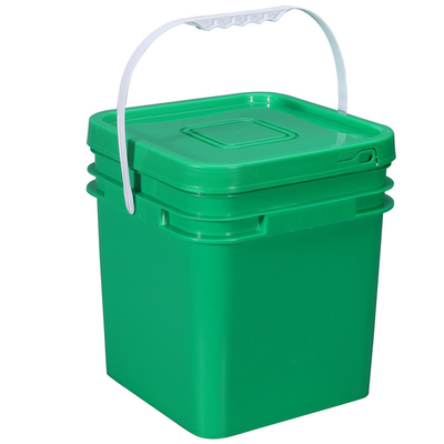 蓋付きの5Lプラスチック方角バケツ 印刷品とロゴをカスタマイズした食品グレードの容器