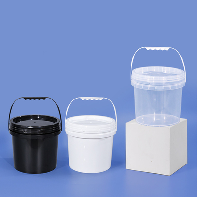 2L PP 丸いプラスチック 貯蔵バケツ オーダーメイドのロゴの蜜アイスクリームのための蓋付き