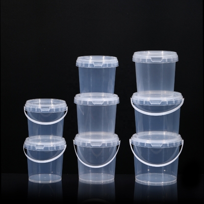 300ml 5リットルのIML オーダーメイド プラスチックバケツ 蓋付き ミツバチのクッキー ヨーグルト バターソース