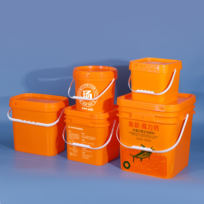 食品包装 スナック 樽 5L 10L 13L 16L 25L 容量を持つ PP Square プラスチックバケツ
