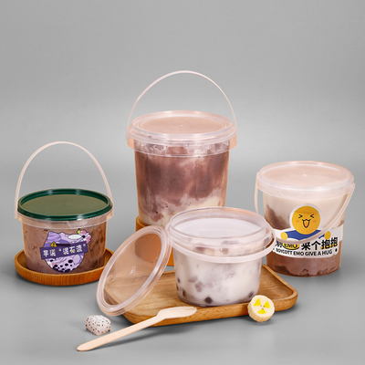 おいしいアイスクリームをお楽しみください プラスチックのバケツ 350ml~700ml