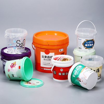 サンプル 供給 食品グレード IML オーダーメイド PP プラスチック アイスクリーム バケツ 蓋柄
