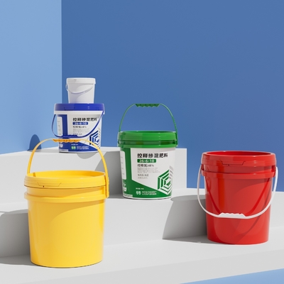 パーソナライズされた 1 ガロン プラスチックバケツ PP プラスチック 小型 シルクスクリーン印刷