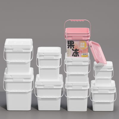工場卸売食品安全 IML ペットフードを包装するためのカスタマイズされた密封された空きプラスチック方角バケツコンテナ