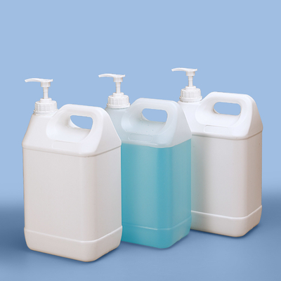 液体洗浄剤容器 1リットル 5L プラスチックジェリー缶 F型ジグ パンプ配給器で 手洗い消毒