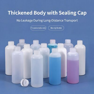 500ml PE 丸い容器 ボトル 洗浄剤 潤滑剤 ケア液体のためのPP スクリューキャップとアルミホイル泡ガシケット