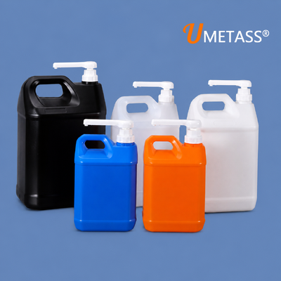 ポンプディスペンサーキャップ付き再利用可能HDPEジェリ缶 1L 2L 5L 洗剤化粧品食品包装用角型容器