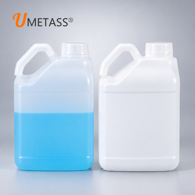 液体包装用 5L HDPE プラスチック ジェリー缶 ホワイト 透明 プラスチック F スタイルの容器
