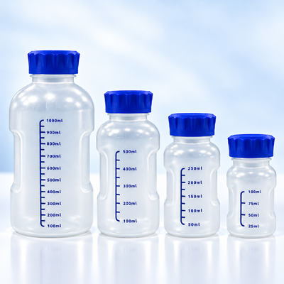 実験室用化学薬品保管用の耐久性PPサンプルボトル試薬ボトル（PPスクリューキャップ付き空ボトル）