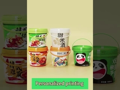 オーダーメイド 牛乳蜂蜜の蓋付きの空きプラスチックバケツ